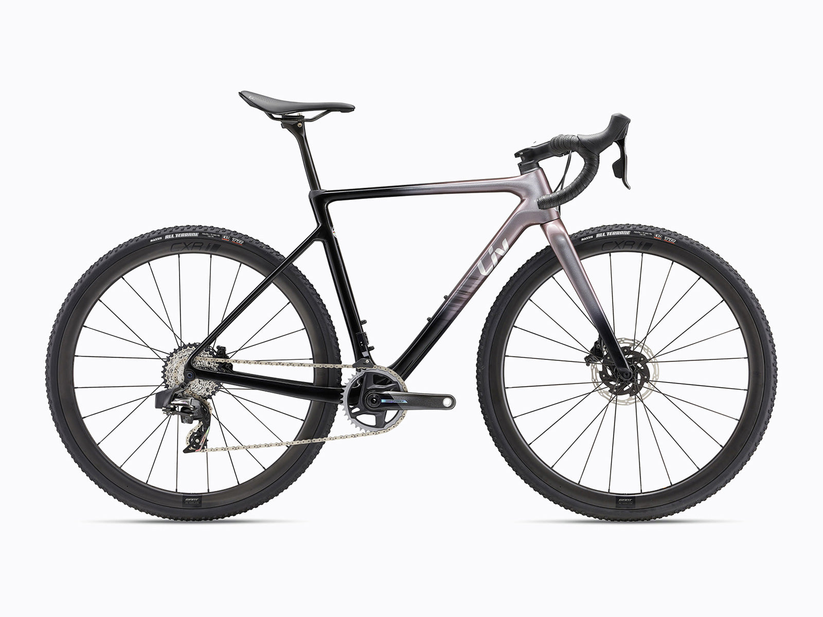 A mountain bike featuring a visible chain and chainring, showcasing its mechanical components and rugged design.