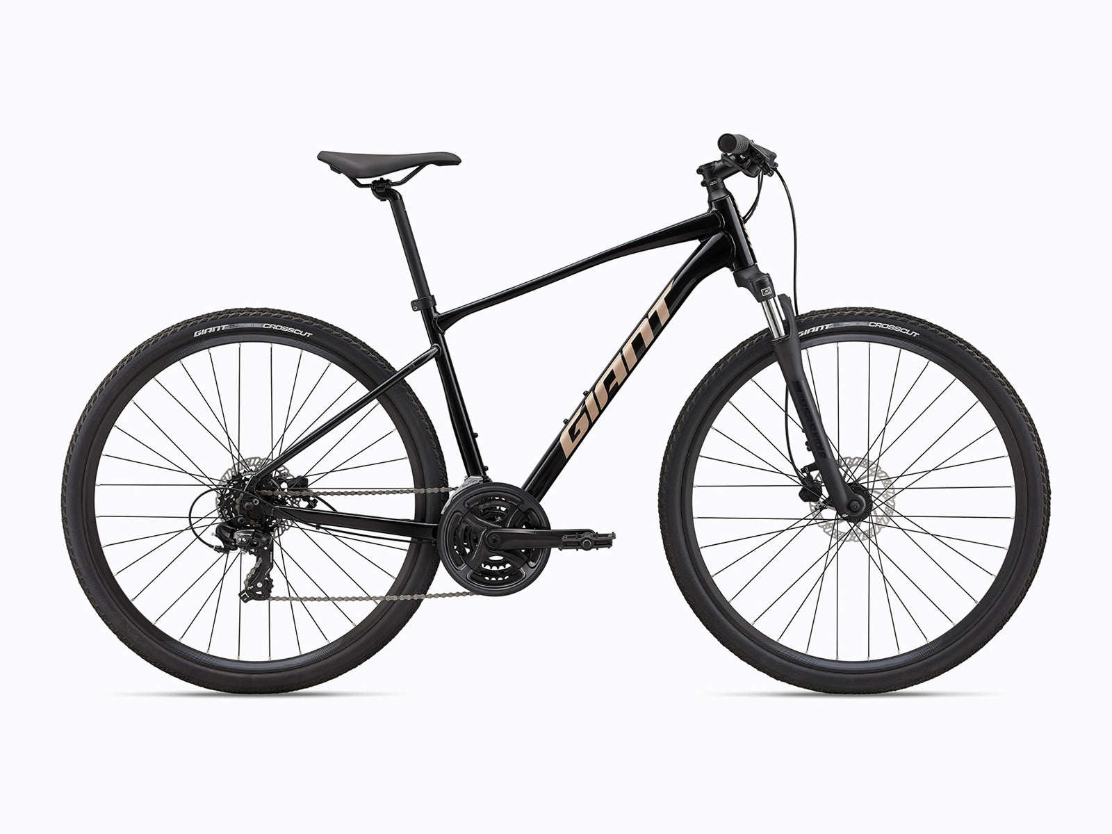 A sleek black specialized road bike displayed against a neutral background, highlighting its aerodynamic design and features.