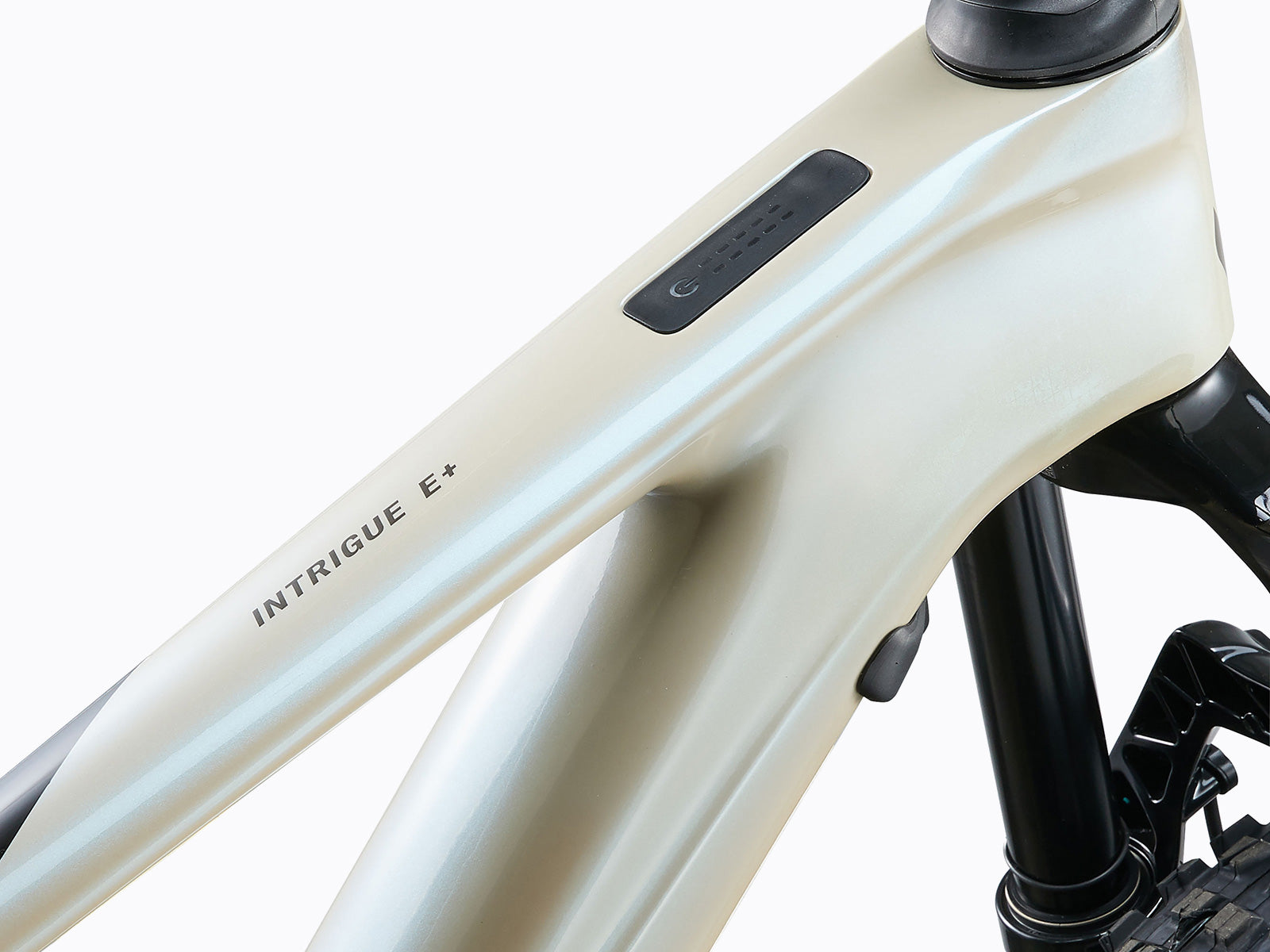 Detailed view of a bicycle frame, highlighting its structure and color.
