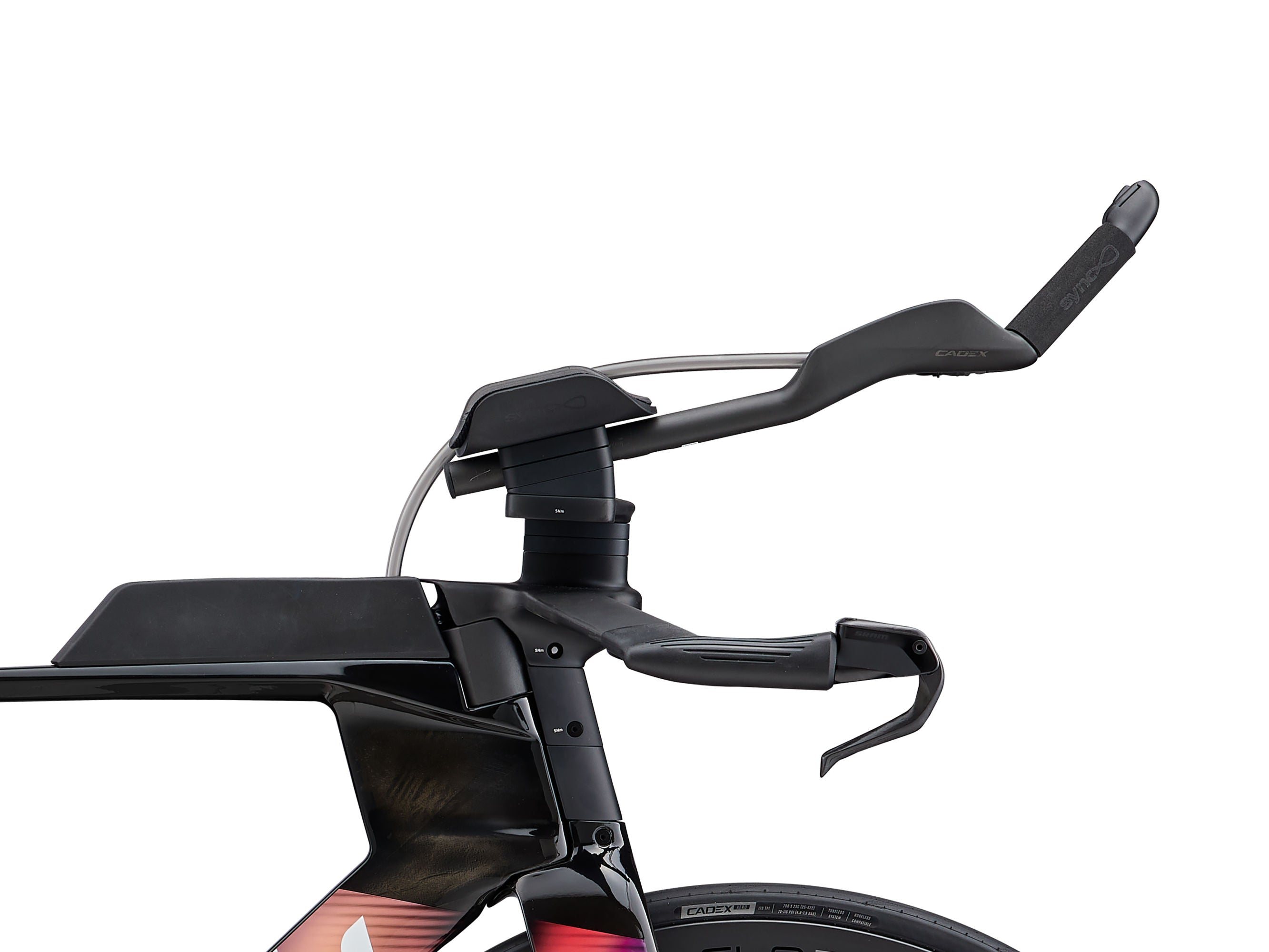 A close up view of a bicycle's handlebar.