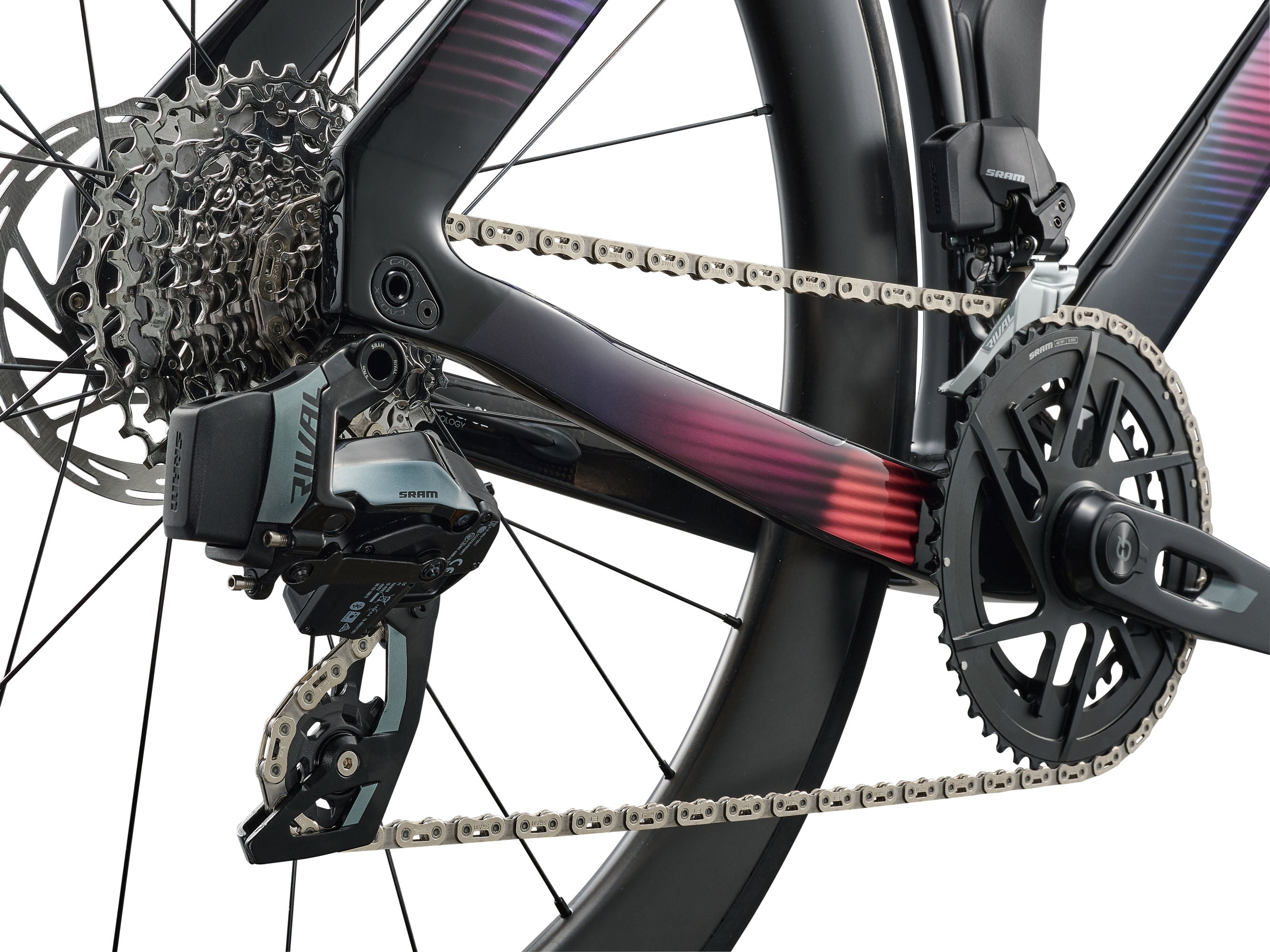 back view of a bicycle's drivetrain.