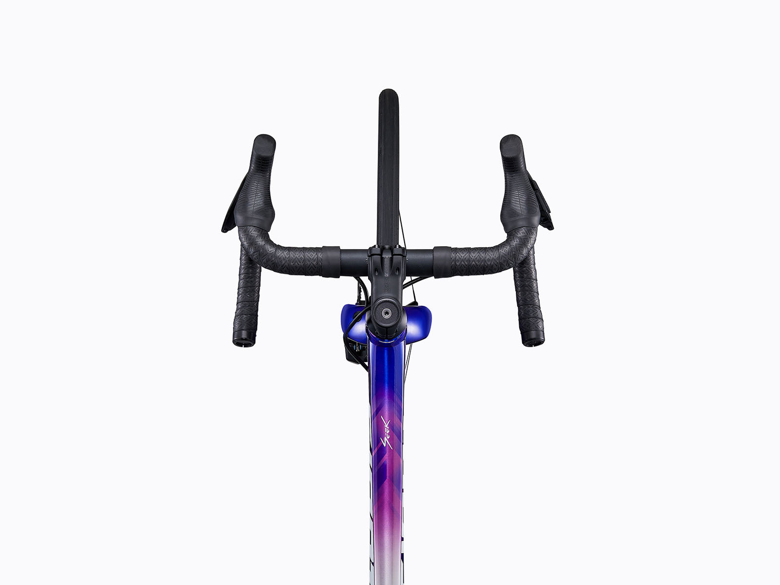 close up view of  MY26Seek1 Giant Color C Purple Storm Road bike fork.