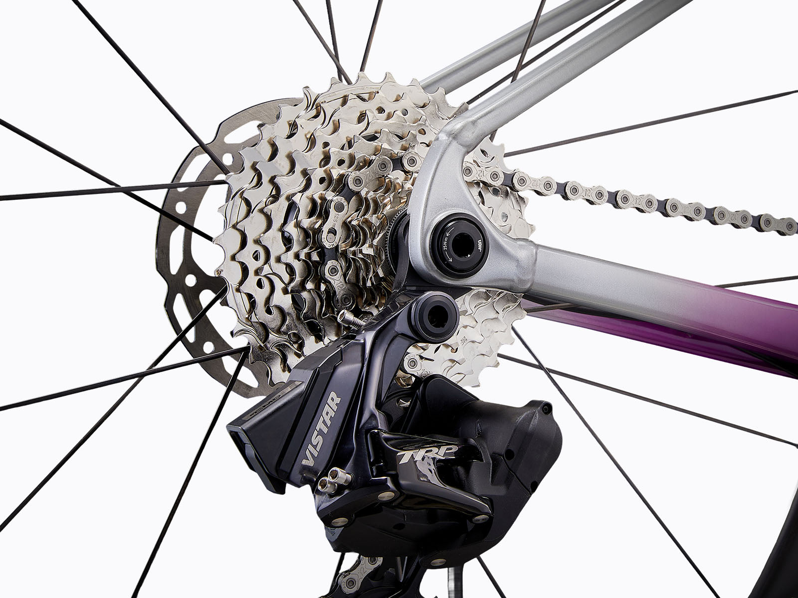 close up view of a bicycle's cassette.