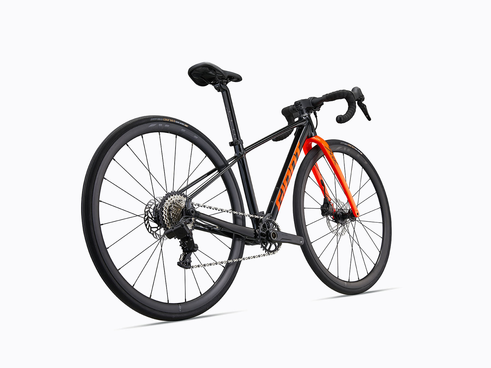 top down view of a bicycle's stem and handlebars.