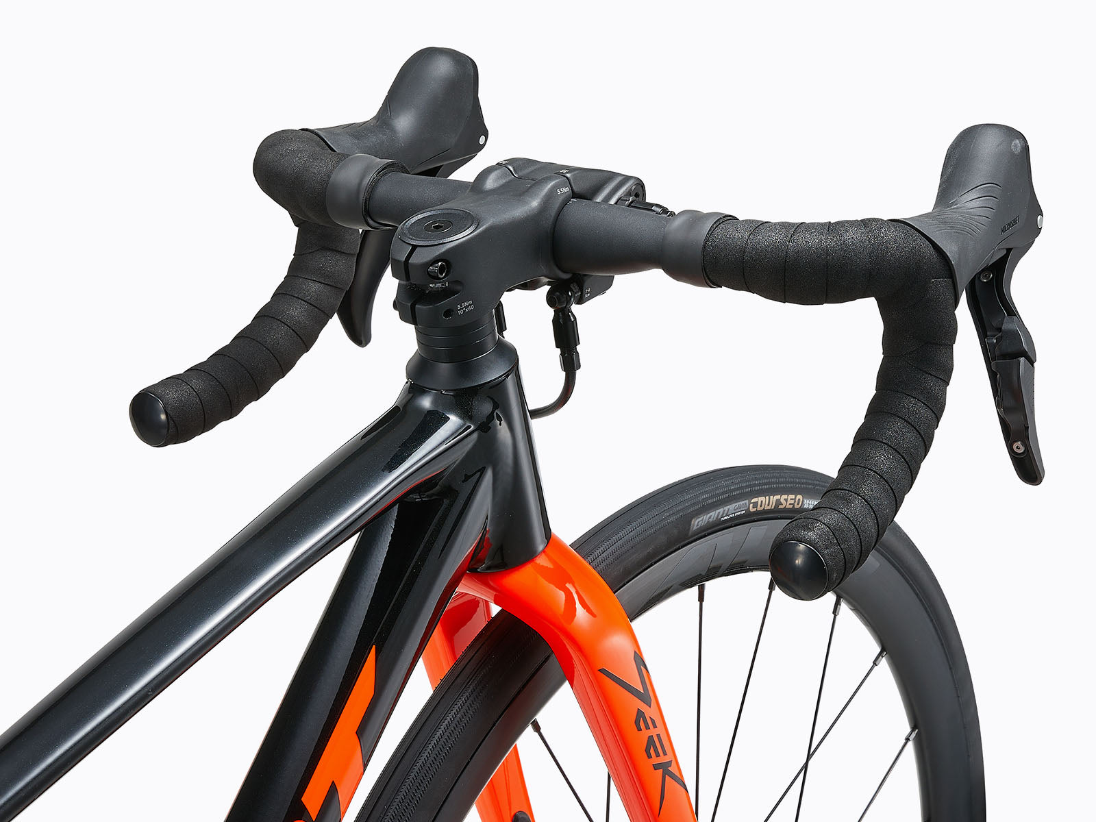 close up view of a bicycle's seat post.