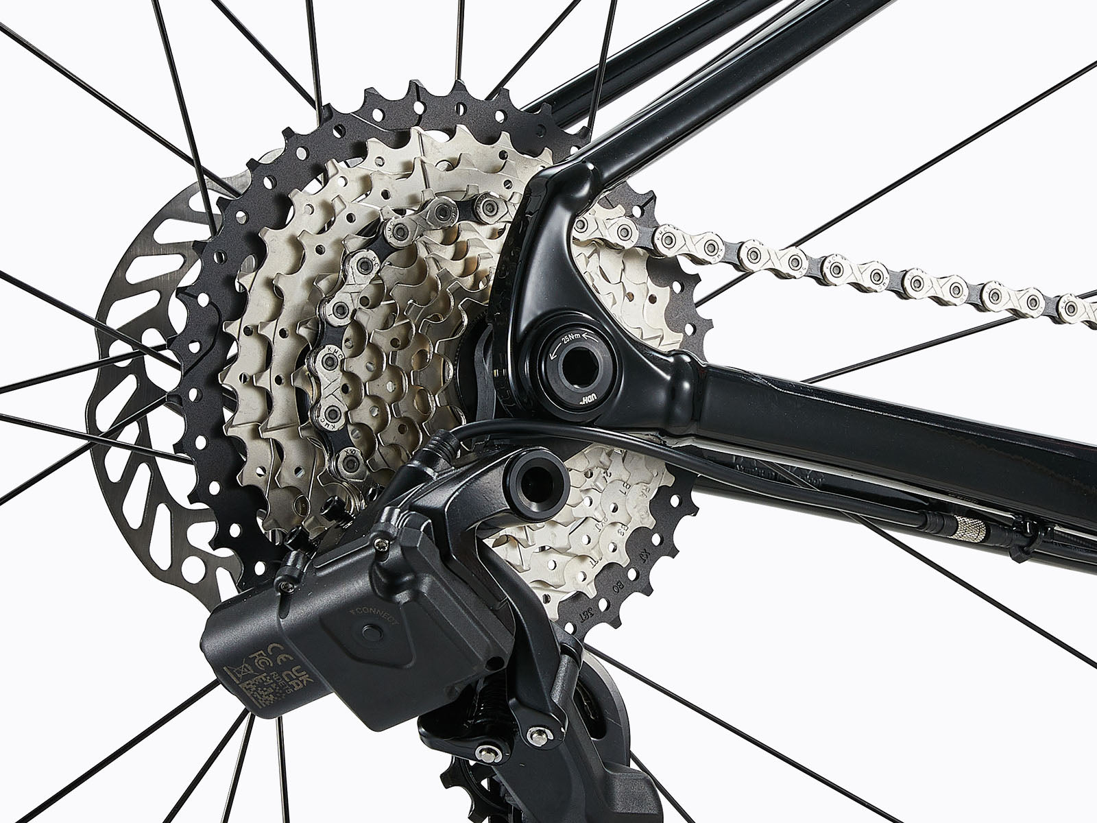 side view of a bicycle's stem,handlebars and shift levers.