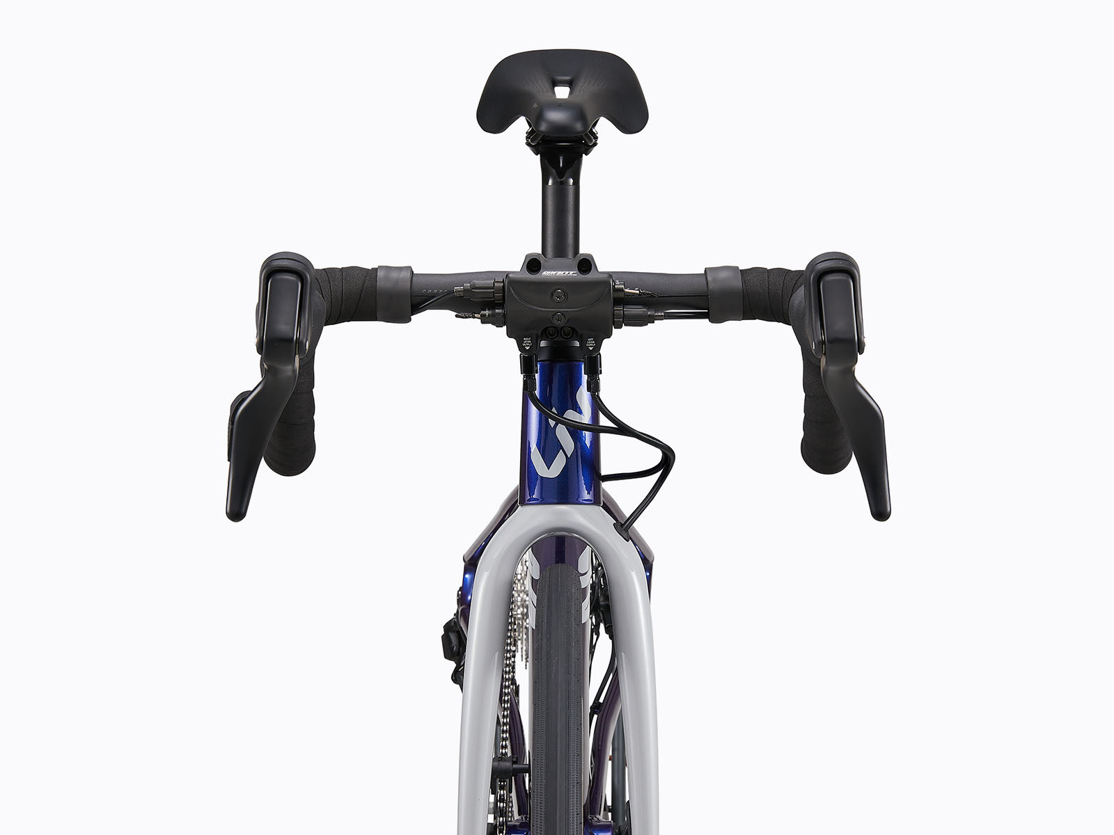 Front view of a bicycle.