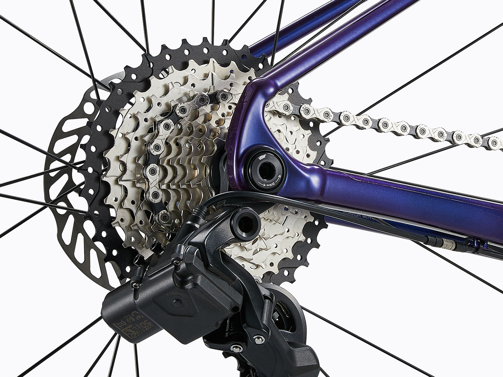 close up view of a bicycle's Tire.