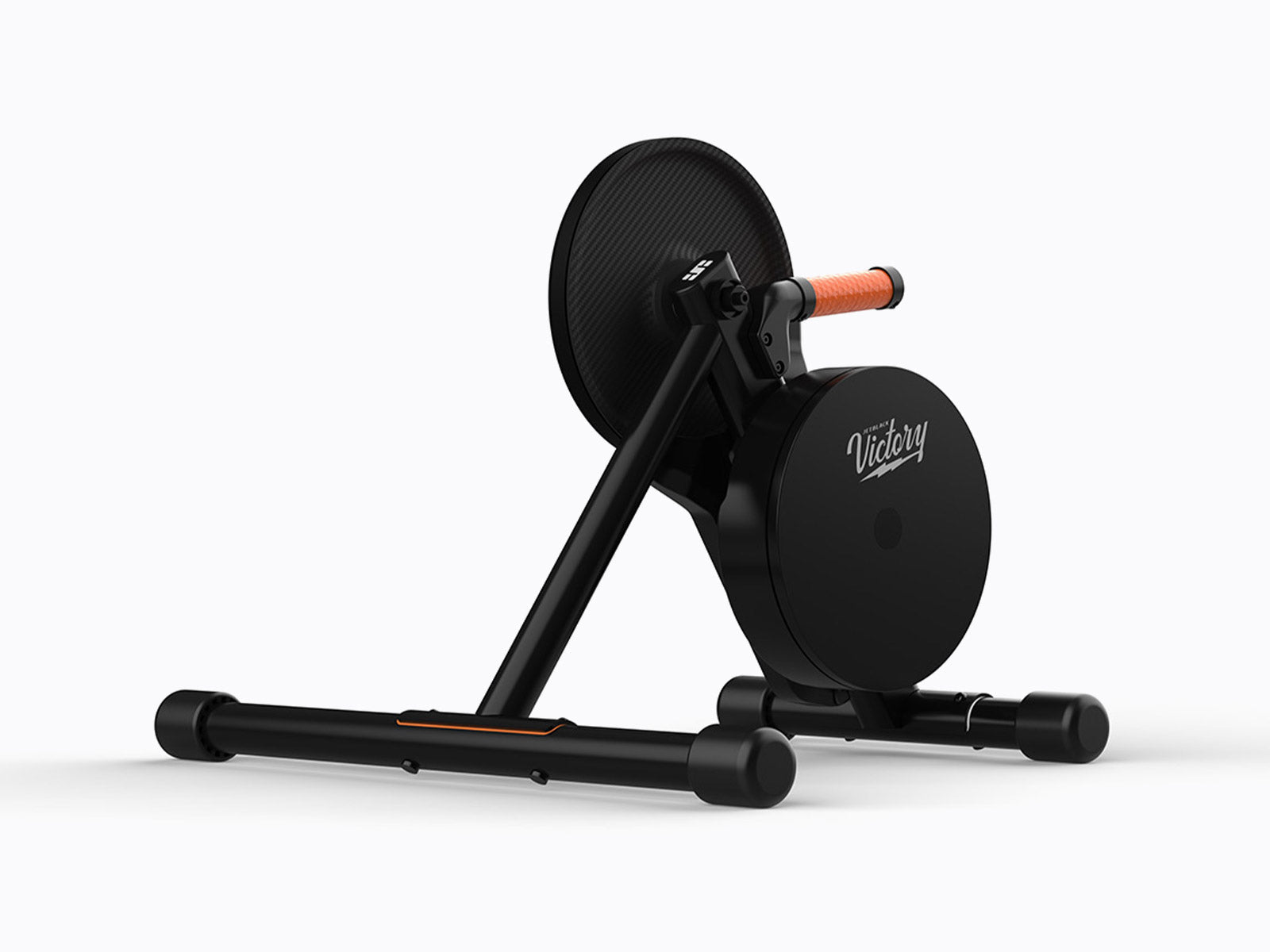 jetblack victory smart cycle trainer with zwift cog and click