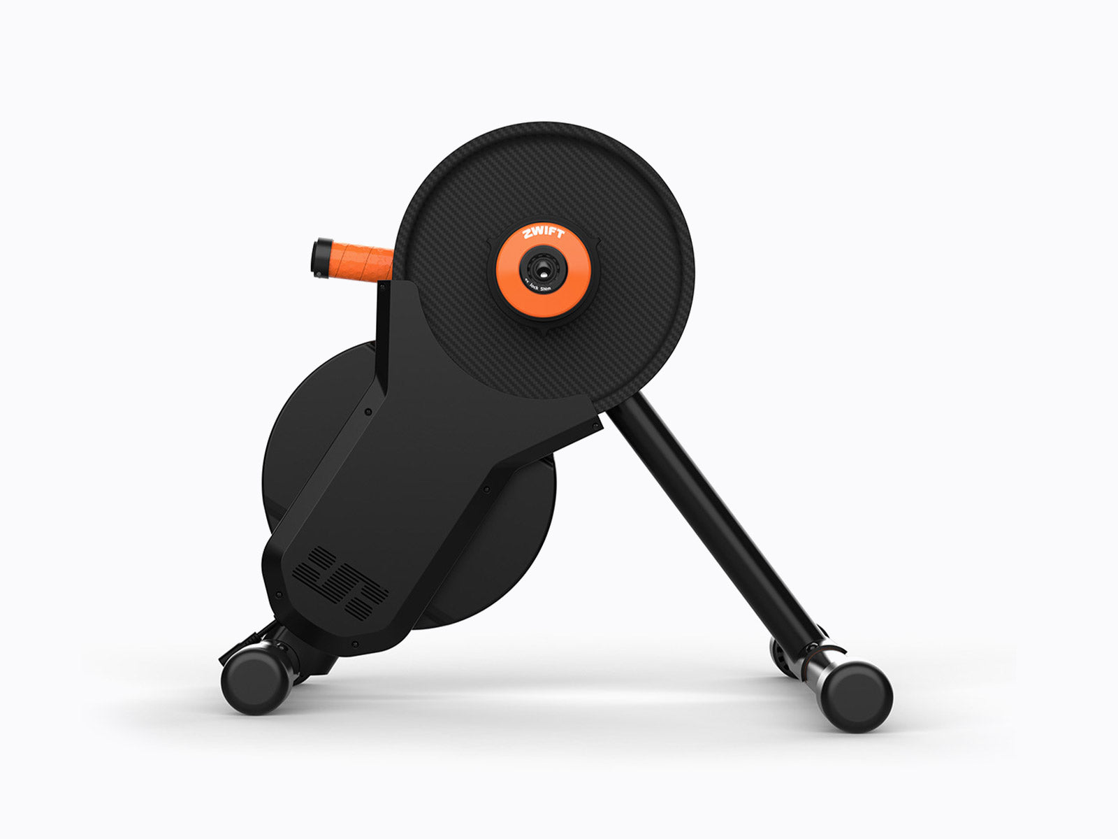 jetblack victory smart cycle trainer with zwift cog and click