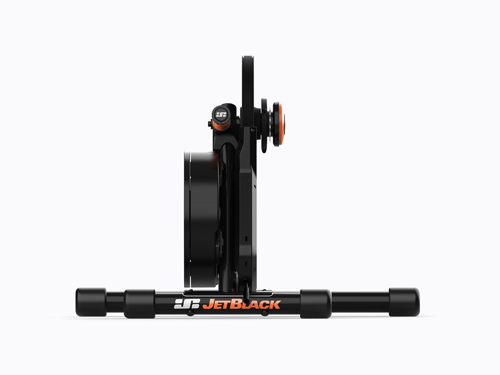 jetblack victory smart cycle trainer with zwift cog and click back.